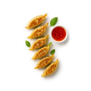 Pierożki gyoza z mięsem + sos sweet chilli 6 szt