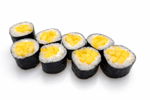 Hosomaki z mango 8 szt.( Nori, ryż, serek, mango)