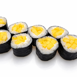 Hosomaki z mango 8 szt.( Nori, ryż, serek, mango)