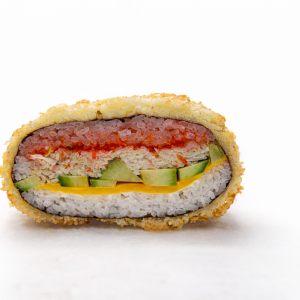 Sushi burger z sałatką surimi Waga 400 g .